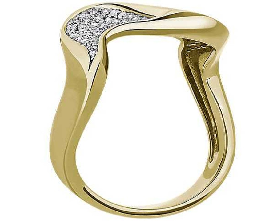 Rings | Blue Nile Diamond Wave Fashion Ring In 14K Yellow Gold (1/5 Ct. Tw.)