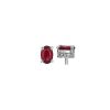 Earrings | Blue Nile Oval Ruby And Diamond Earrings In 14K White Gold (6X4Mm)