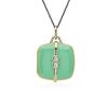 Necklaces | Blue Nile Monica Rich Kosann Green Enamel And White Topaz Locket In 18K Yellow Gold And Stainless Steel