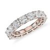 Women'S Rings | Blue Nile Cushion Cut Diamond Eternity Ring In 14K Rose Gold (7 Ct. Tw.)