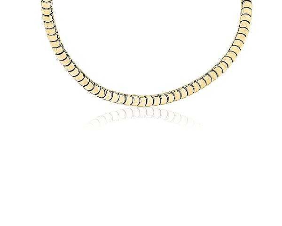 Necklaces | Blue Nile 16.5" Half Moon Choker In 14K Yellow Gold (7.5 Mm)