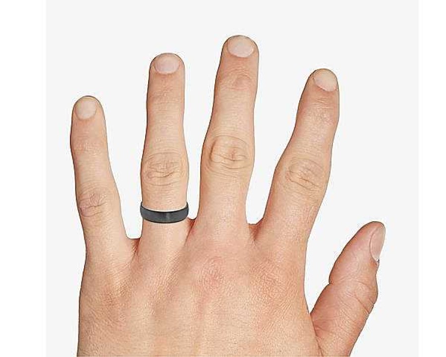 Men'S Rings | Blue Nile Satin Finished Ring In Tantalum (6Mm)