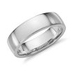 Men'S Rings | Blue Nile Low Dome Comfort Fit Wedding Ring In 14K White Gold (6Mm)