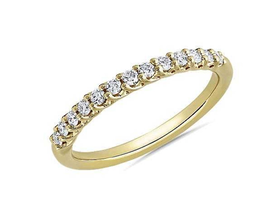 Women'S Rings | Blue Nile Tessere Diamond Anniversary Ring In 14K Yellow Gold (1/4 Ct. Tw.)