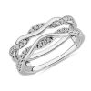 Women'S Rings | Blue Nile Double Twist Diamond Insert In 18K White Gold (1/4 Ct. Tw.)