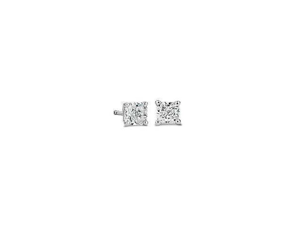 Earrings | Blue Nile Cushion Diamond Stud Earrings In 14K White Gold (1 Ct. Tw.)