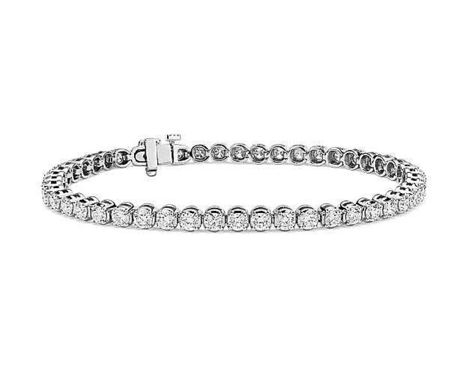 Bracelets | Blue Nile Diamond Tennis Bracelet In 14K White Gold (5 Ct. Tw.)