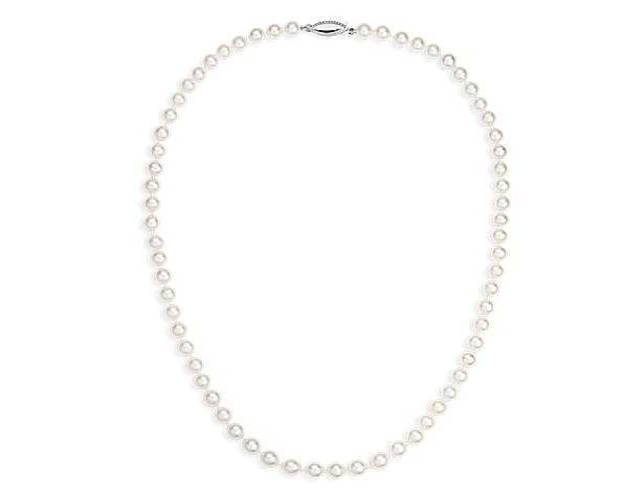 Necklaces | Blue Nile 16" Freshwater Cultured Pearl Strand Necklace In 14K White Gold (6-6.5Mm)