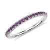 Rings | Blue Nile Riviera Pav Amethyst Ring In 14K White Gold (1.5Mm)