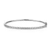 Bracelets | Blue Nile Luna Diamond Bangle In 14K White Gold (2 Ct. Tw.)