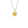 Necklaces | Blue Nile Citrine Solitaire Pendant In 14K White Gold (7Mm)