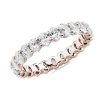 Women'S Rings | Blue Nile Oval Cut Diamond Eternity Ring In 14K Rose Gold (2 Ct. Tw.)