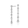 Earrings | Blue Nile Diamond Linear Drop Earrings In 14K White Gold (1 Ct. Tw.)