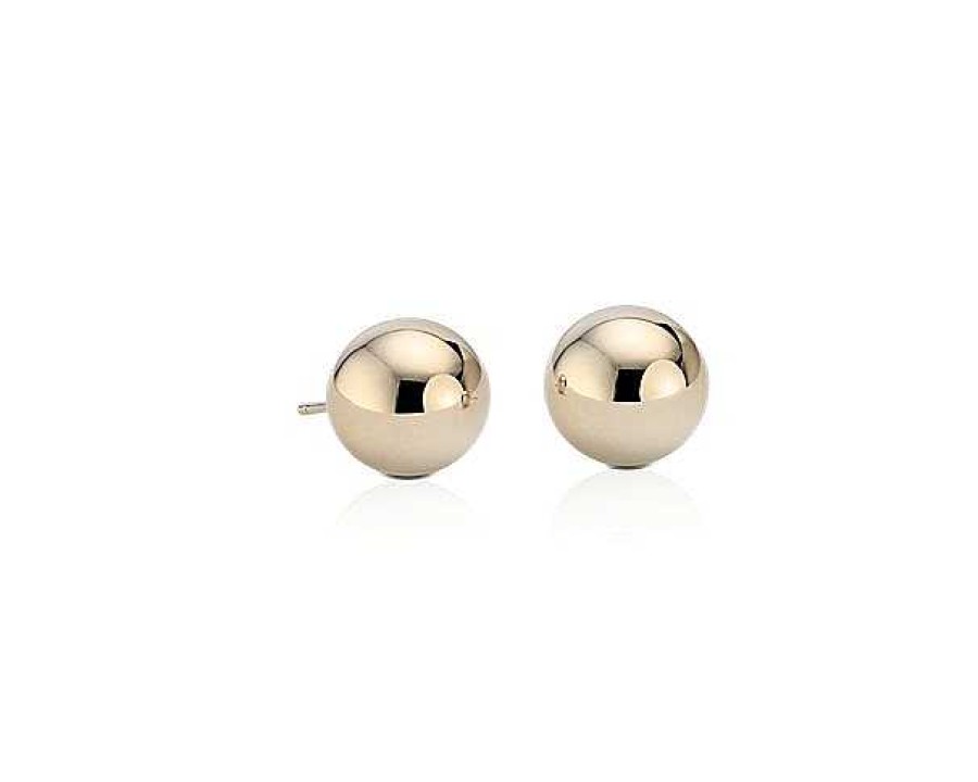 Earrings | Blue Nile Bead Ball Stud Earrings In 14K Yellow Gold (8Mm)