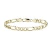 Bracelets | Blue Nile 8" Men'S Figaro Chain Bracelet In 14K Yellow Gold (7.5 Mm)