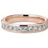 Women'S Rings | Blue Nile Channel Set Princess-Cut Diamond Ring In 14K Rose Gold (1 Ct. Tw.)