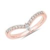 Rings | Blue Nile Pav Drop Marquise Stackable Ring In 18K Rose Gold (1/4 Ct. Tw.)