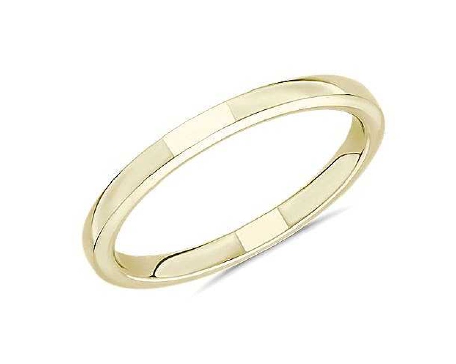 Women'S Rings | Blue Nile Skyline Comfort Fit Wedding Ring In 14K Yellow Gold (2Mm)