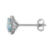 Earrings | Blue Nile Aquamarine And Micropav Diamond Stud Earrings In 18K White Gold (5Mm)