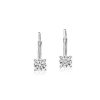 Earrings | Blue Nile Diamond Four-Prong Drop Earring In 14K White Gold (1 Ct. Tw.)