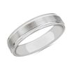 Men'S Rings | Blue Nile Brushed Inlay Wedding Ring In Platinum (5Mm)