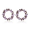 Earrings | Blue Nile Rhodolite And Amethyst Wreath Shaped Earrings In 14K Rose Gold