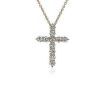 Necklaces | Blue Nile Lab Grown Diamond Cross Necklace In 14K Yellow Gold (1 Ct. Tw.)