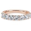 Women'S Rings | Blue Nile Seven Stone Cushion Lab Grown Diamond Ring In 14K Rose Gold (2 Ct. Tw.)