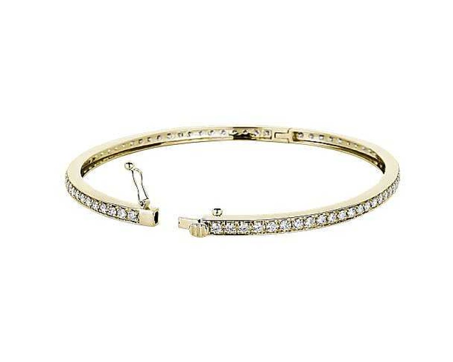 Bracelets | Blue Nile Eternity Diamond Bangle Bracelet In 18K Yellow Gold (2 Ct. Tw.)