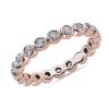 Women'S Rings | Blue Nile Bezel-Set Diamond Eternity Ring In 14K Rose Gold (1/2 Ct. Tw.)