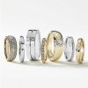 Rings | Blue Nile Zac Zac Posen Triple Row East-West Baguette & Pav Diamond Wedding Ring In 14K Yellow Gold (6 Mm, 3/4 Ct. Tw.)