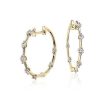 Earrings | Blue Nile Blue Nile Studio Diamond Hoop Earrings 18K Yellow Gold (3/8 Ct. Tw.)