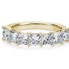 Women'S Rings | Blue Nile Seven Stone Princess Lab Grown Diamond Ring In 14K Yellow Gold (2 Ct. Tw.)