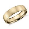 Men'S Rings | Blue Nile Matte Classic Wedding Ring In 14K Yellow Gold (6Mm)