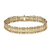 Bracelets | Blue Nile 8" Satin And Polished Link Bracelet In 14K Yellow Gold (7.5Mm)