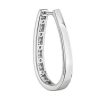 Earrings | Blue Nile Oval Channel Set Hoop Earrings In 14K White Gold (1 Ct. Tw.)