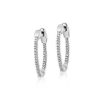 Earrings | Blue Nile Diamond Eternity Hoop Earrings In 14K White Gold- I/I1 (1/2 Ct. Tw.)