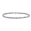 Bracelets | Blue Nile 8" Diamond Cut Rope Chain Bracelet In 14K White Gold (4.25 Mm)