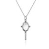 Necklaces | Blue Nile Sterling Silver Mini Pocketwatch Key Pendant With Blue Topaz