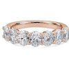 Women'S Rings | Blue Nile Seven Stone Oval Diamond Ring In 14K Rose Gold (2 Ct. Tw.)