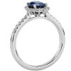 Rings | Blue Nile Sapphire And Diamond Pav Ring In 14K White Gold