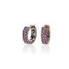 Earrings | Blue Nile Pink Sapphire Double Row Huggie Earrings In 14K Rose Gold