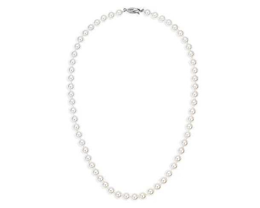 Necklaces | Blue Nile 24" Classic Akoya Cultured Pearl Strand Necklace In 18K White Gold (7.5-8.0Mm)