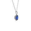 Necklaces | Blue Nile Oval Tanzanite And Diamond Halo Pendant In 14K White Gold (10X8Mm)