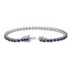 Bracelets | Blue Nile Amethyst Tennis Bracelet In Sterling Silver (3Mm)