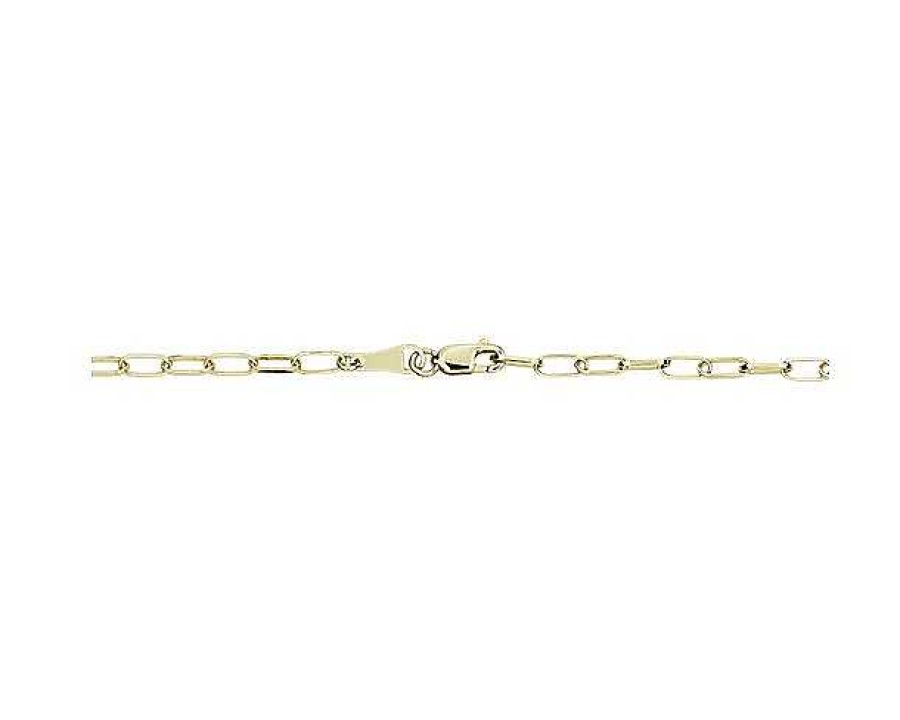 Bracelets | Blue Nile 7.5" Paperclip Chain Bracelet In Solid 14K Yellow Gold (2.4 Mm)