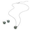 Earrings | Blue Nile Tahitian Pendant And Earring Set In 14K White Gold (9-10Mm)