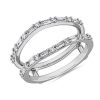 Women'S Rings | Blue Nile Baguette And Round Diamond Insert In Platinum (1/2 Ct. Tw.)