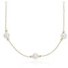 Necklaces | Blue Nile Freshwater Cultured Pearl Stationed Necklace In 14K Yellow Gold (7-8Mm)