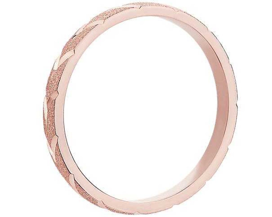 Women'S Rings | Blue Nile Swiss Cut Stackable Ring In 18K Rose Gold (2Mm)